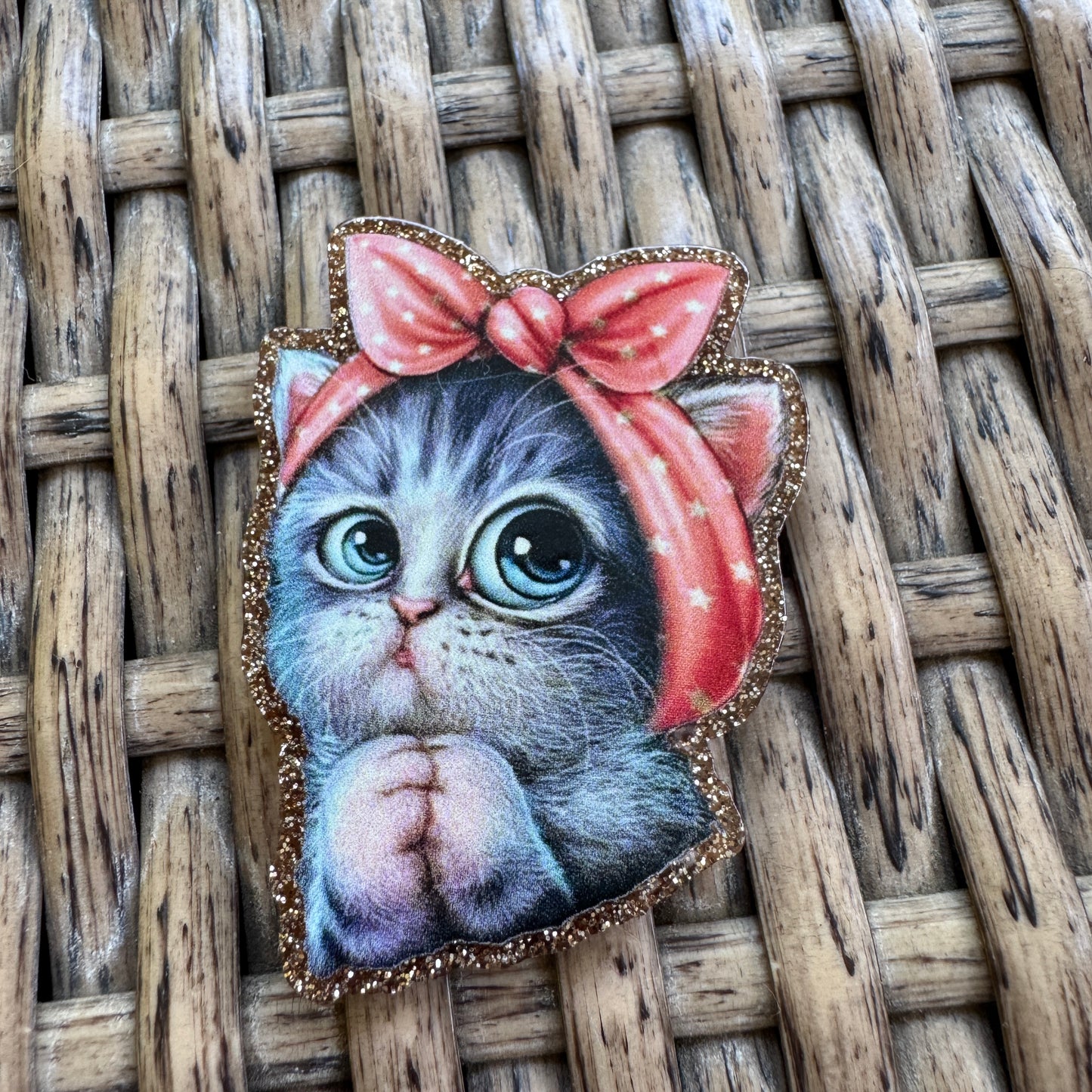 Cute Cat, Planar, Cabochon, Single Pc.