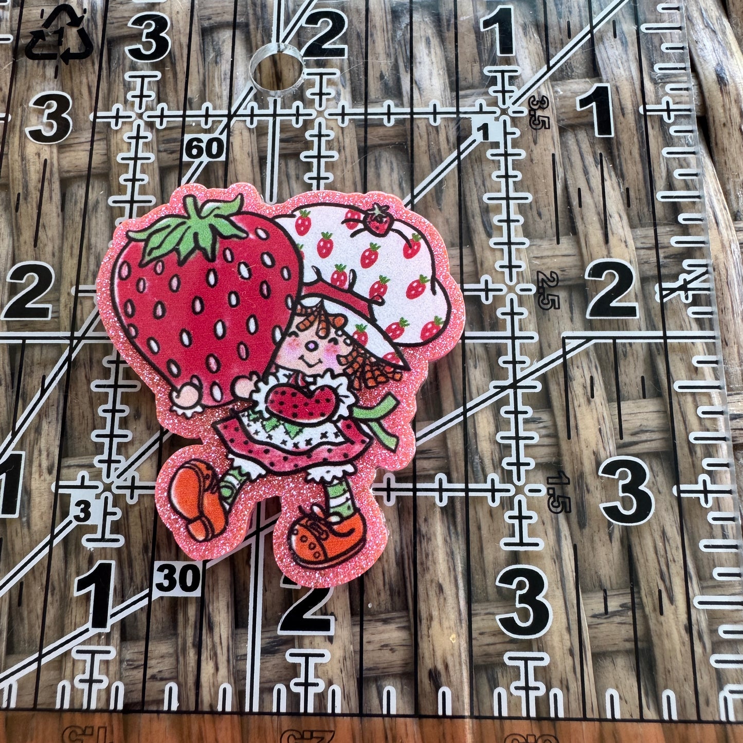 Strawberry Shortcake Acrylic Flatback Planar, Cabochon, Single Pc.
