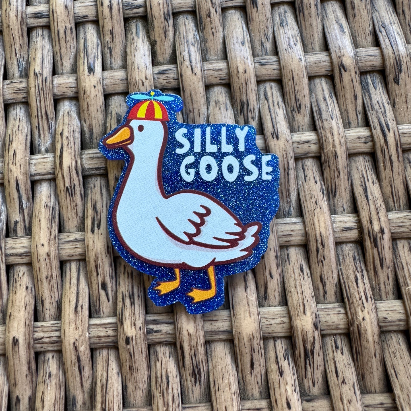 Silly Goose Acrylic Flatback Planar, Cabochon, Single Pc.