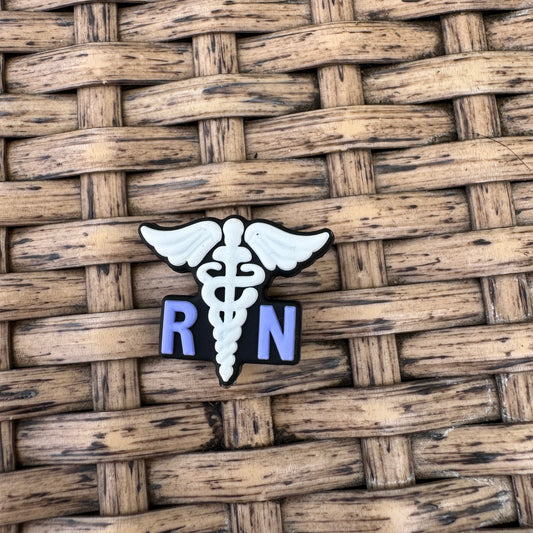 Silicone Flocal Bead Nurse RN Symbol