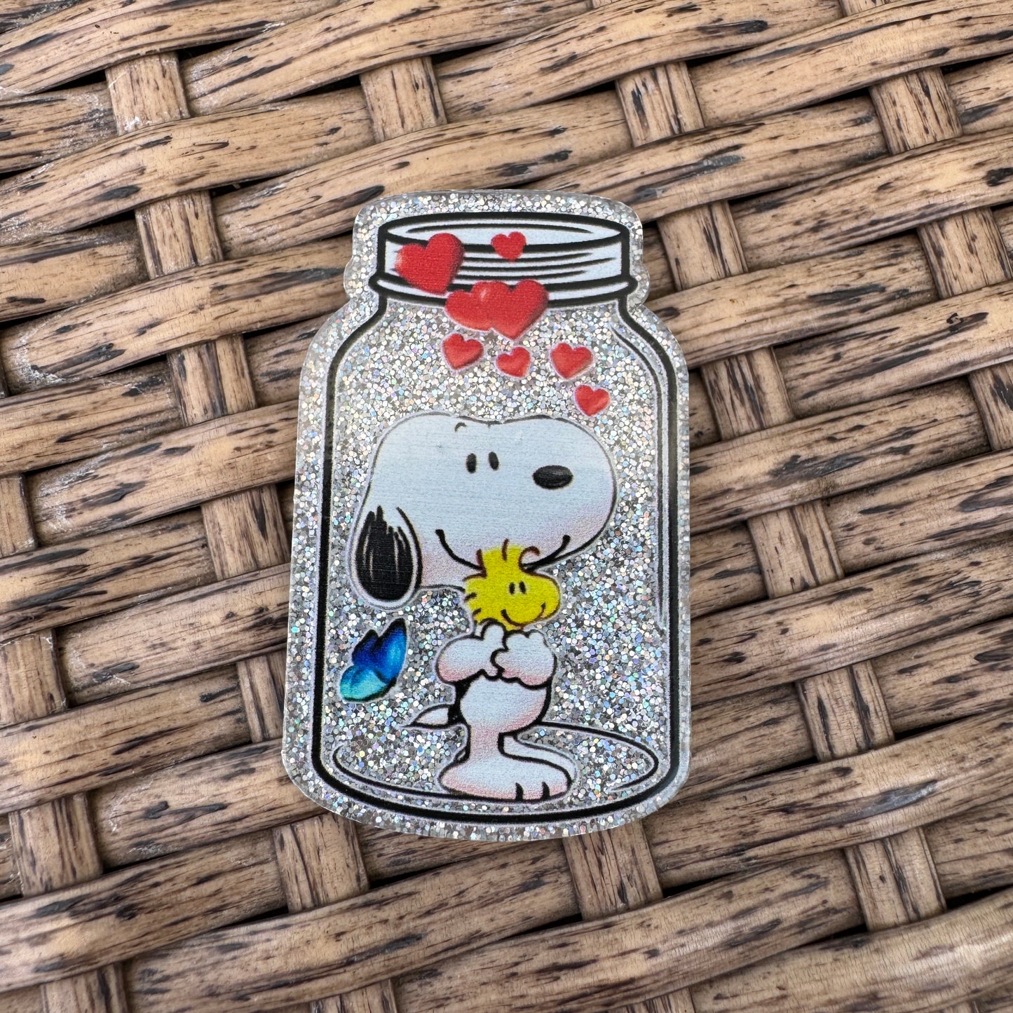 Snoopy in a Jar Flatback Planar, Cabochon, Single Pc.
