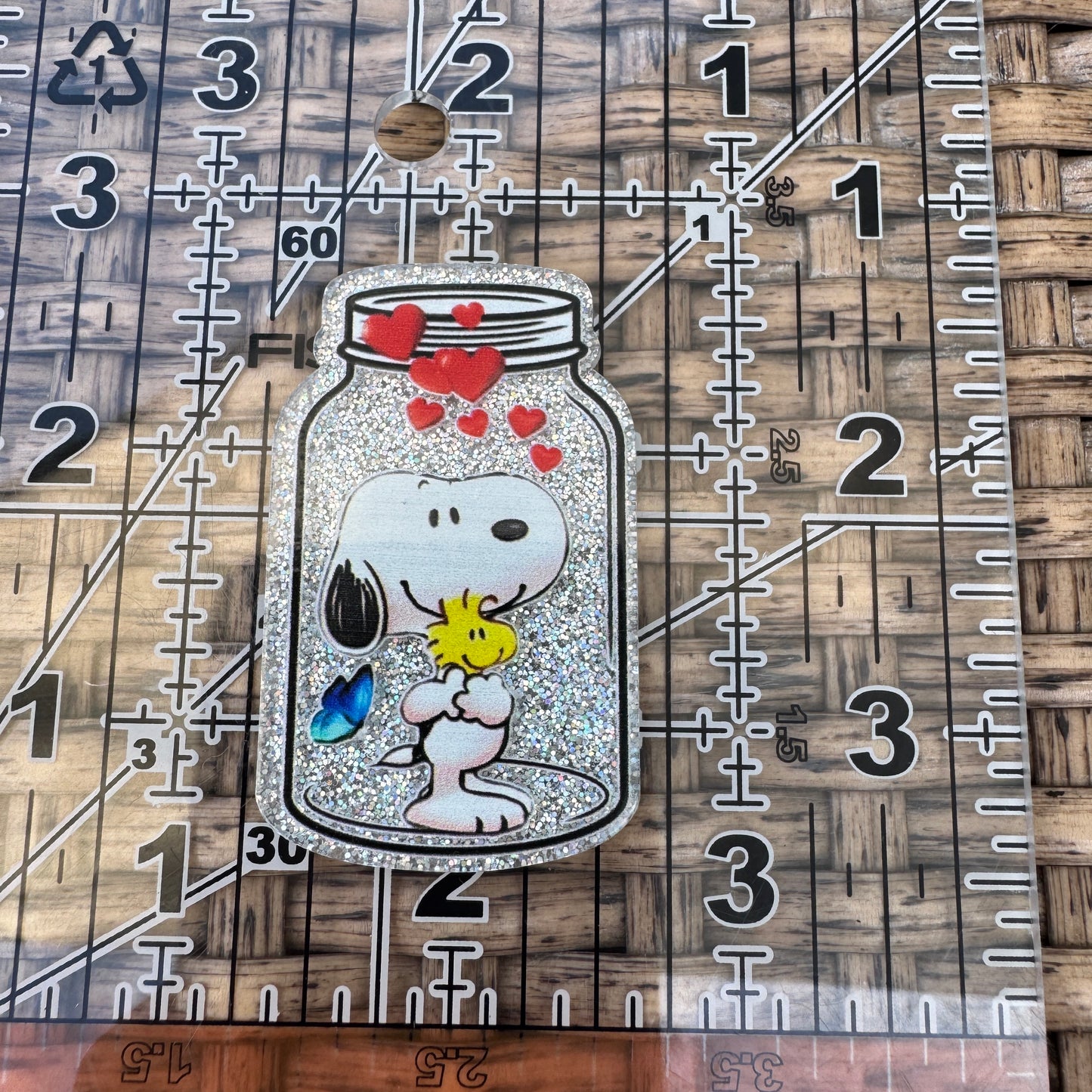 Snoopy in a Jar Flatback Planar, Cabochon, Single Pc.