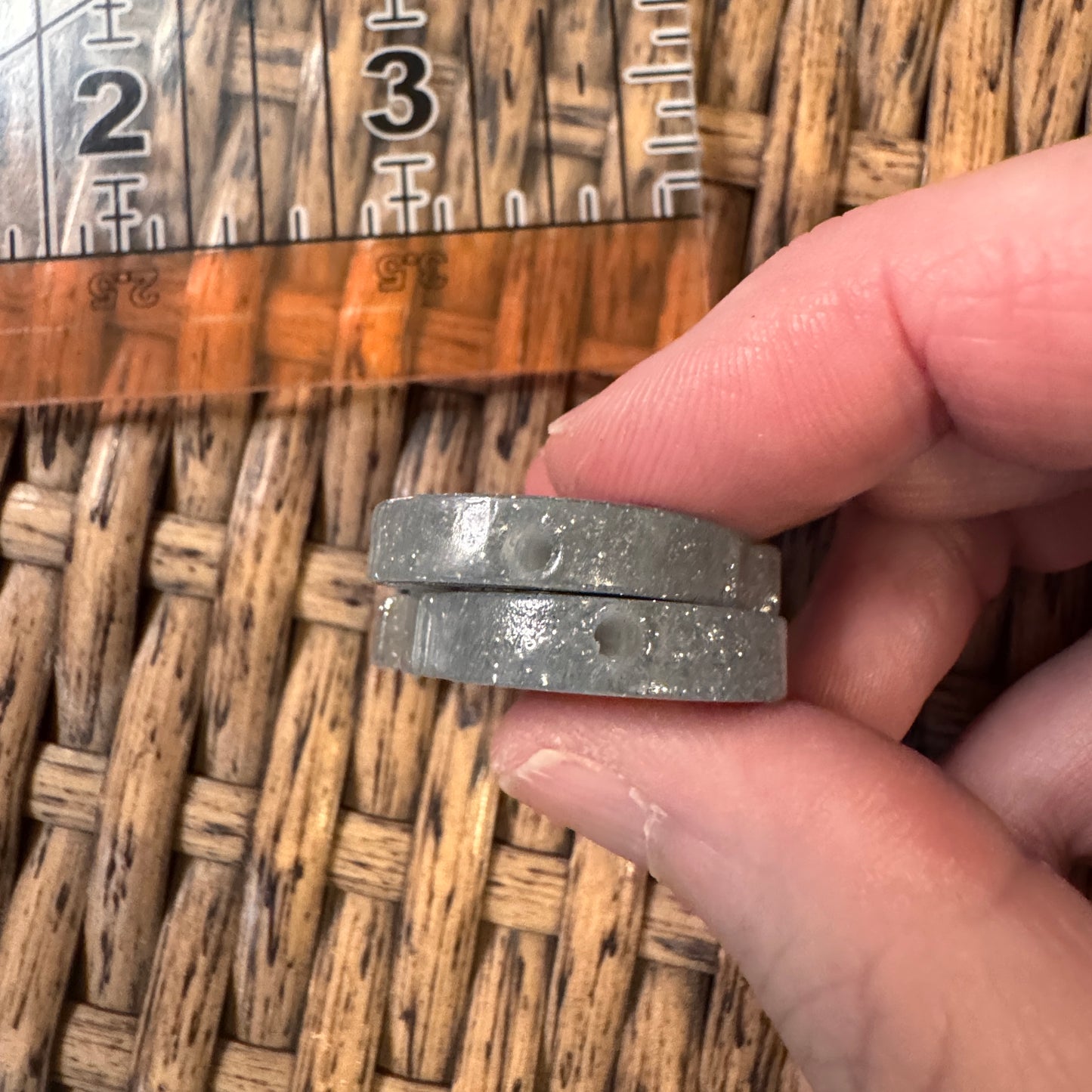 Small Acrylic Focal Bead Set of Two  – Double-Sided Image Charms for Beadable Pens, Badge Reels, Keychains, Jewelry, Junk Cases