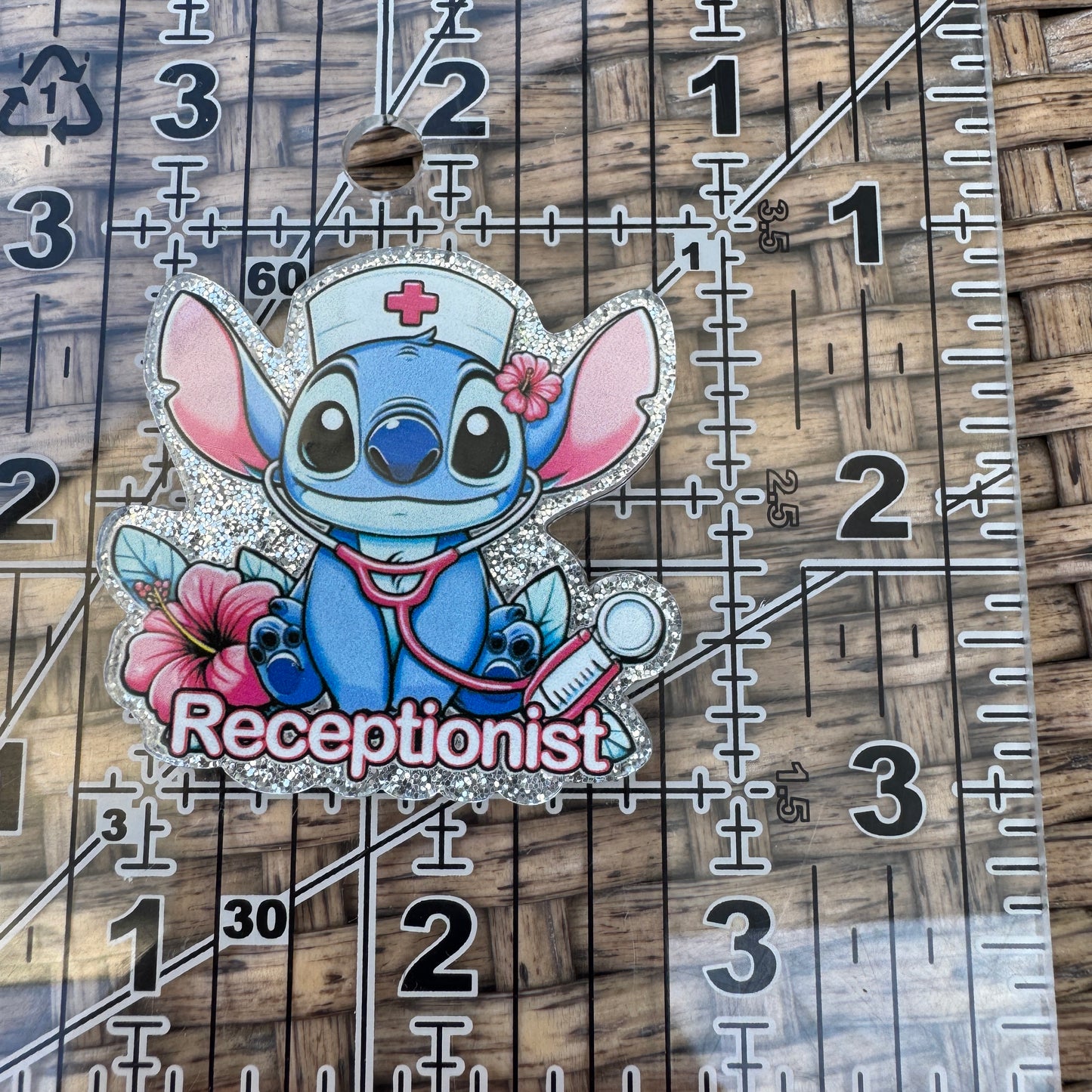 Stitch Nurse, Receptionist or CNA Flatback Planar, Cabochon, Single Pc.