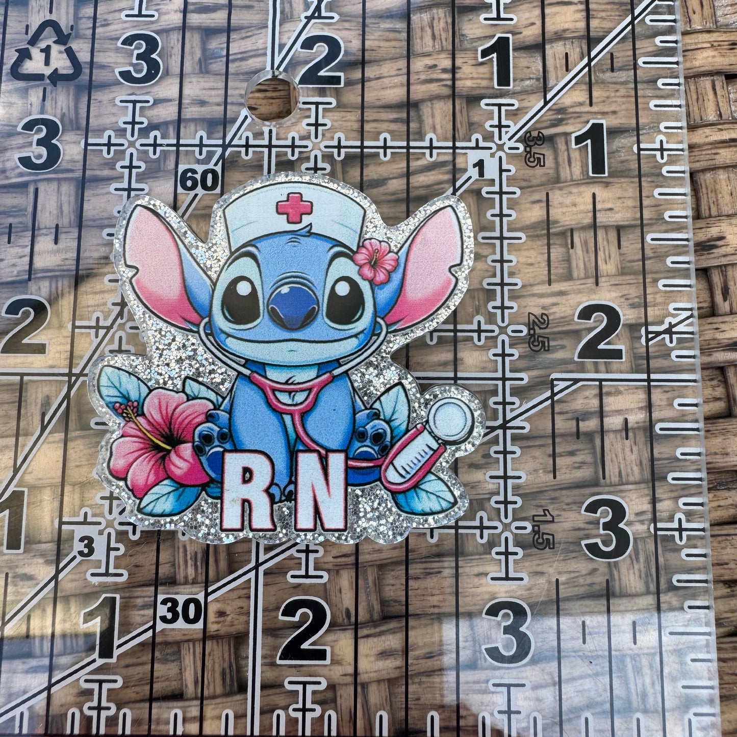 Stitch Nurse, Receptionist or CNA Flatback Planar, Cabochon, Single Pc.