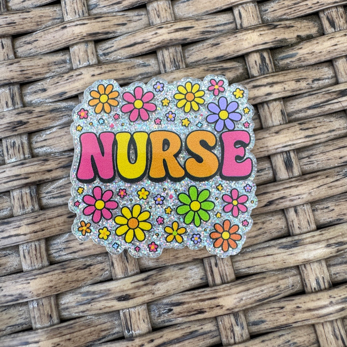 Daisy Nurse Flatback Planar, Cabochon, Single Pc.