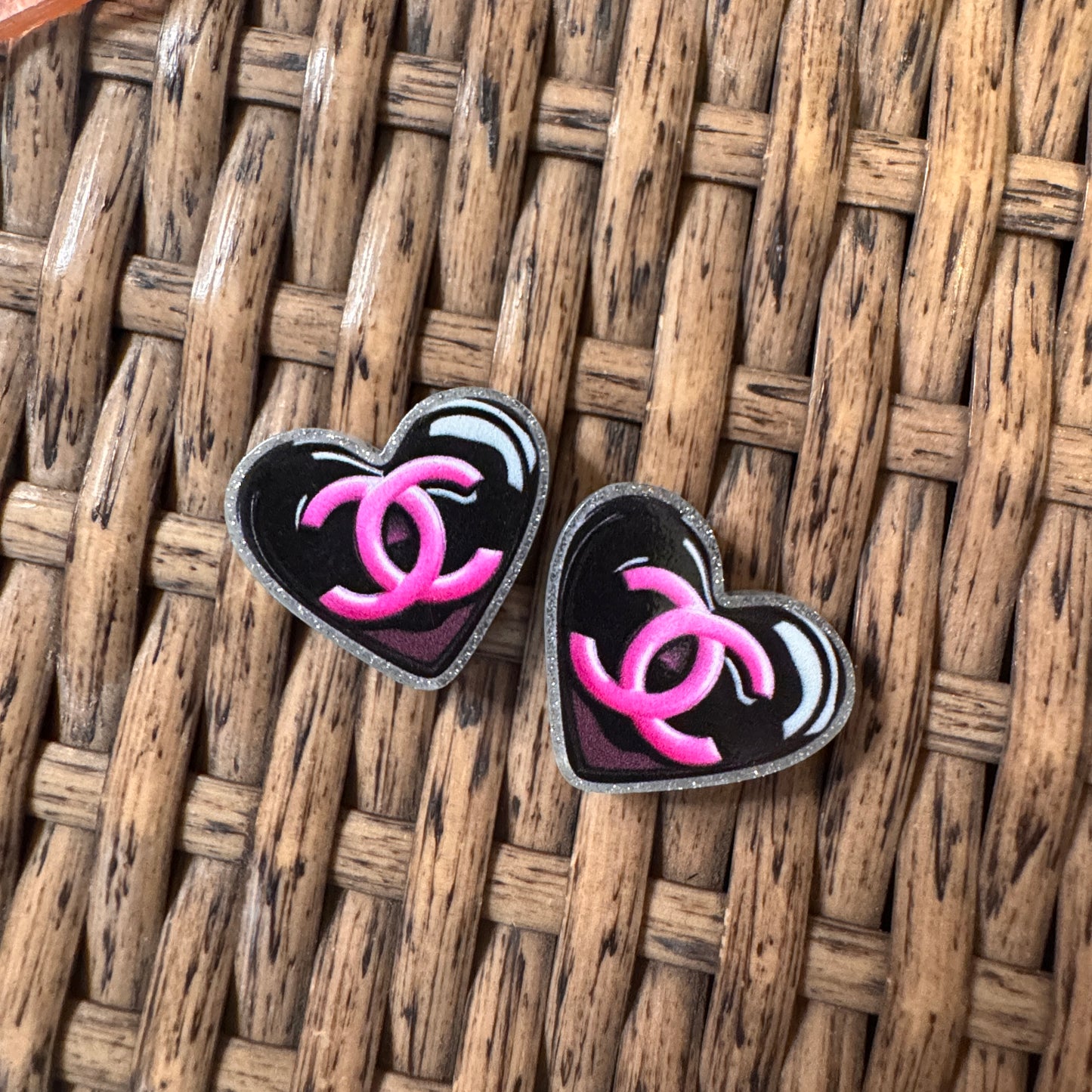 Acrylic Focal Bead Set of Two  – Double-Sided Image Charms for Beadable Pens, Badge Reels, Keychains, Jewelry, Junk Cases