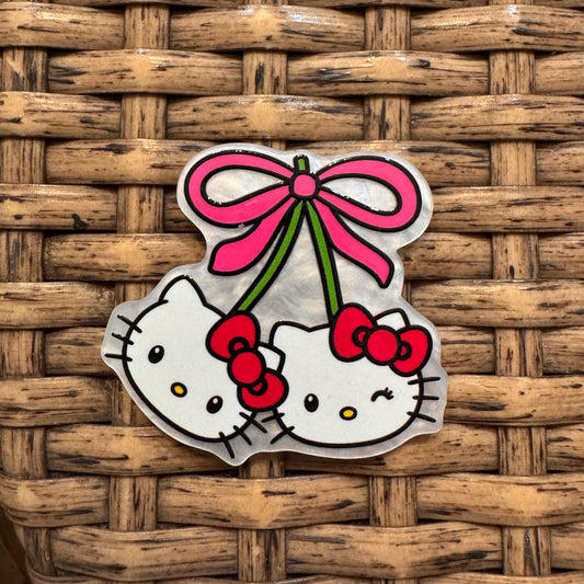 Acrylic Flatback Craft Embellishment Hello Kitty CHerry