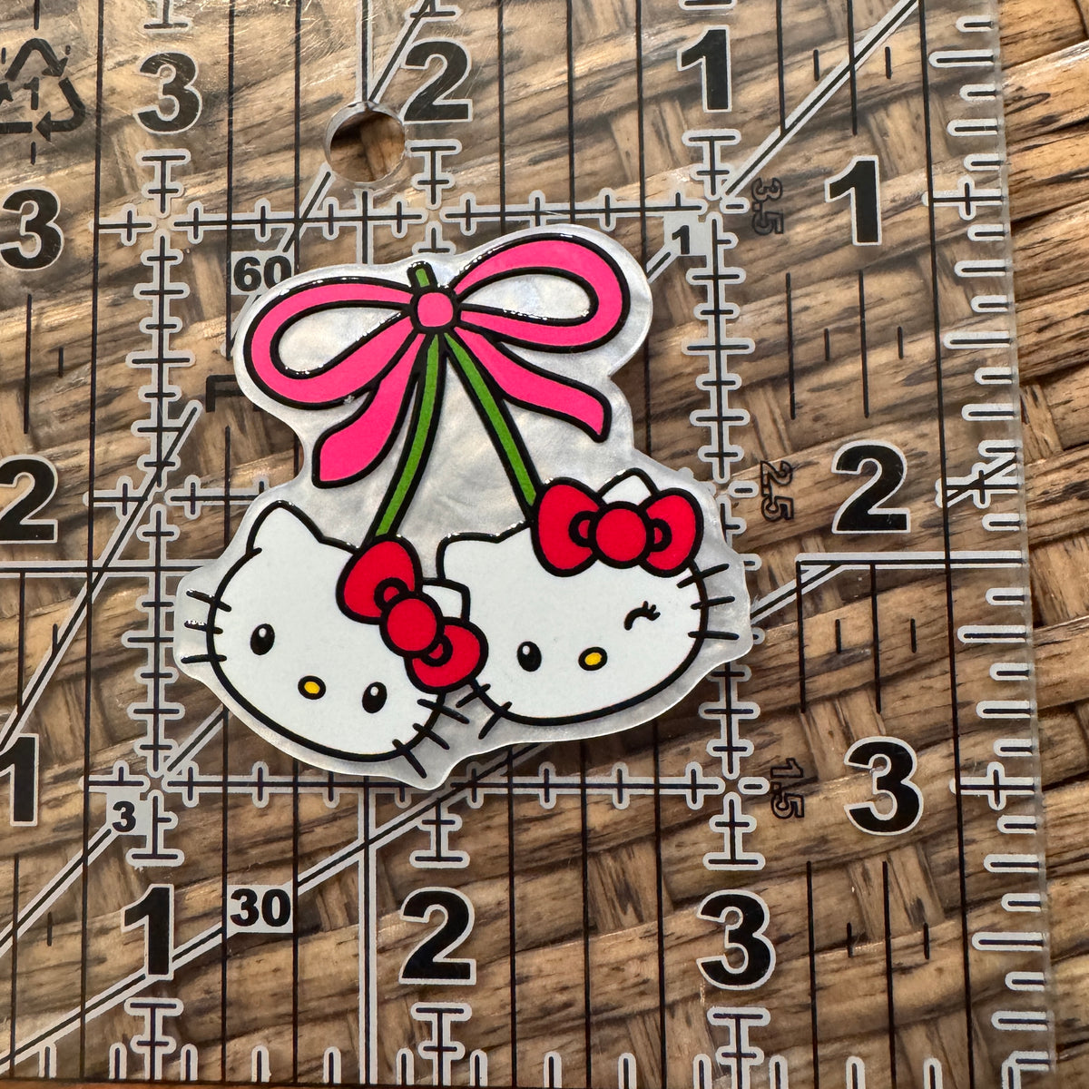 Acrylic Flatback Craft Embellishment Hello Kitty CHerry