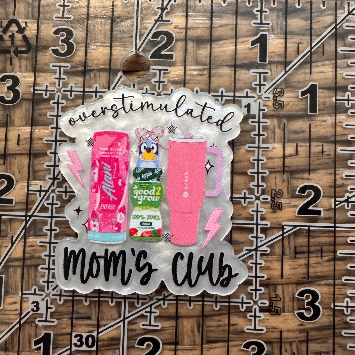 Acrylic Flatback Craft Embellishment Mom Club