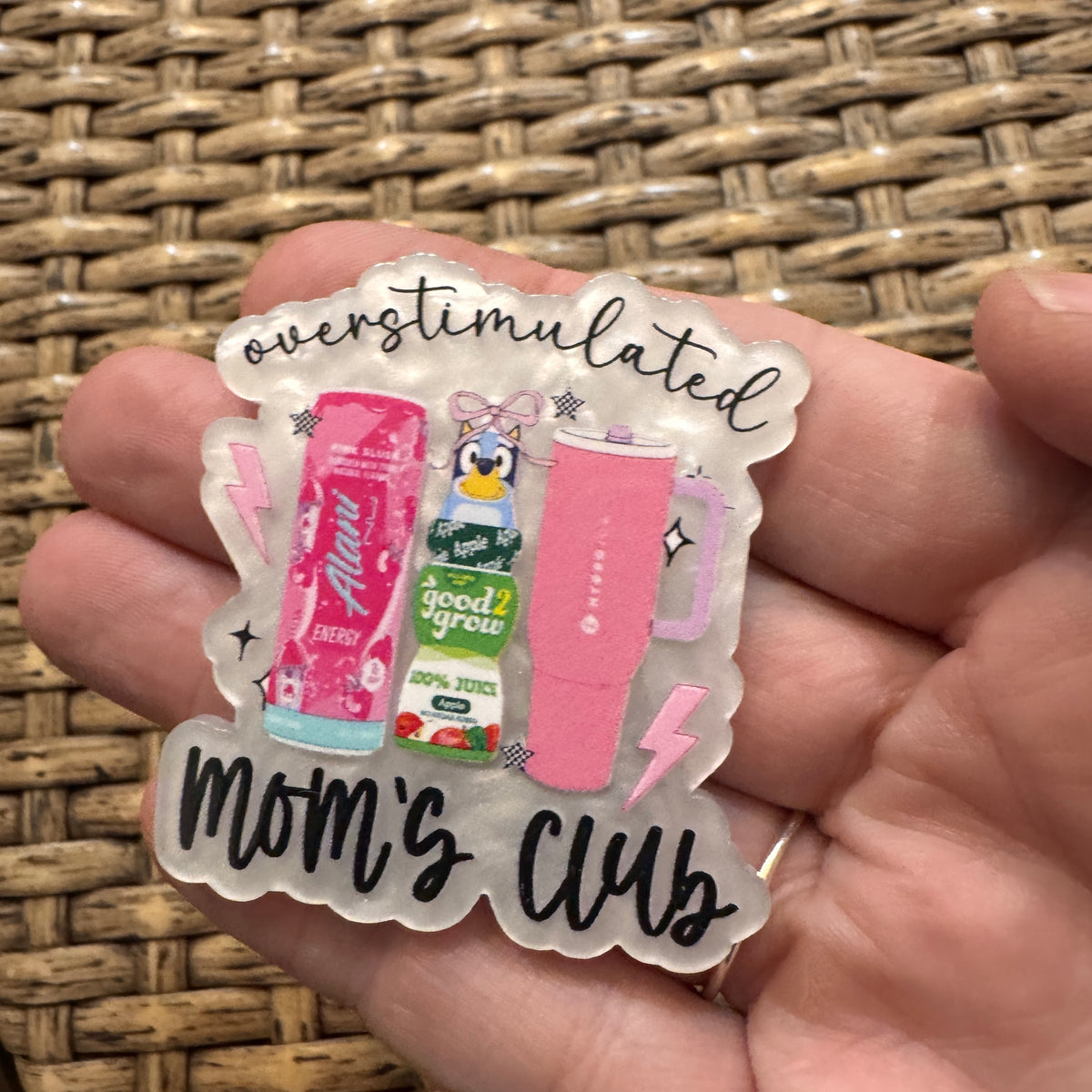 Acrylic Flatback Craft Embellishment Mom Club