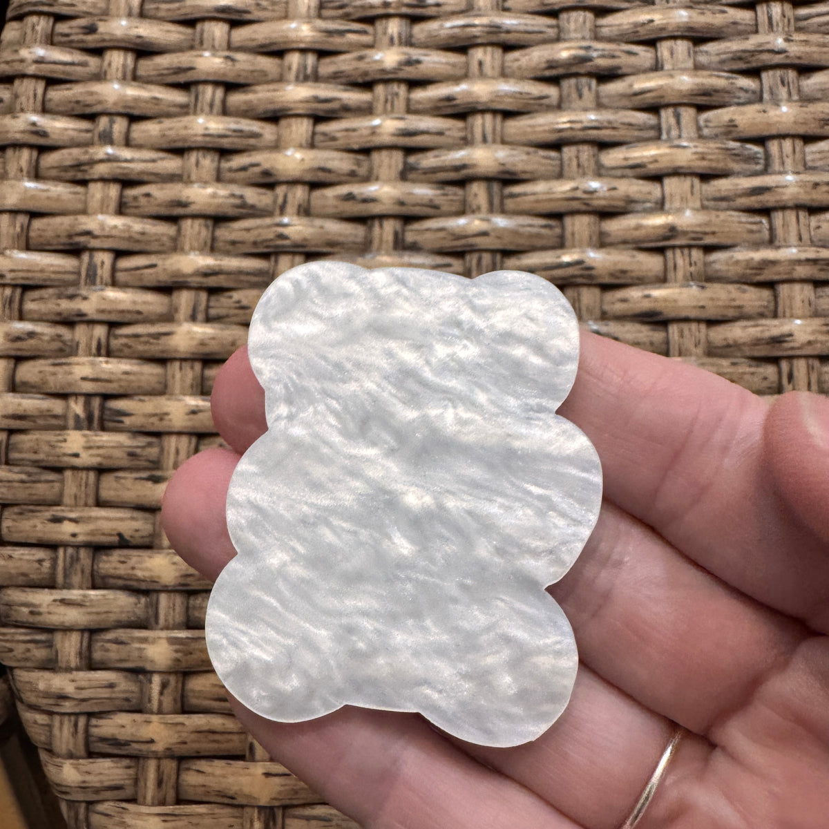 Acrylic Flatback Craft Embellishment LV Teddy Bear