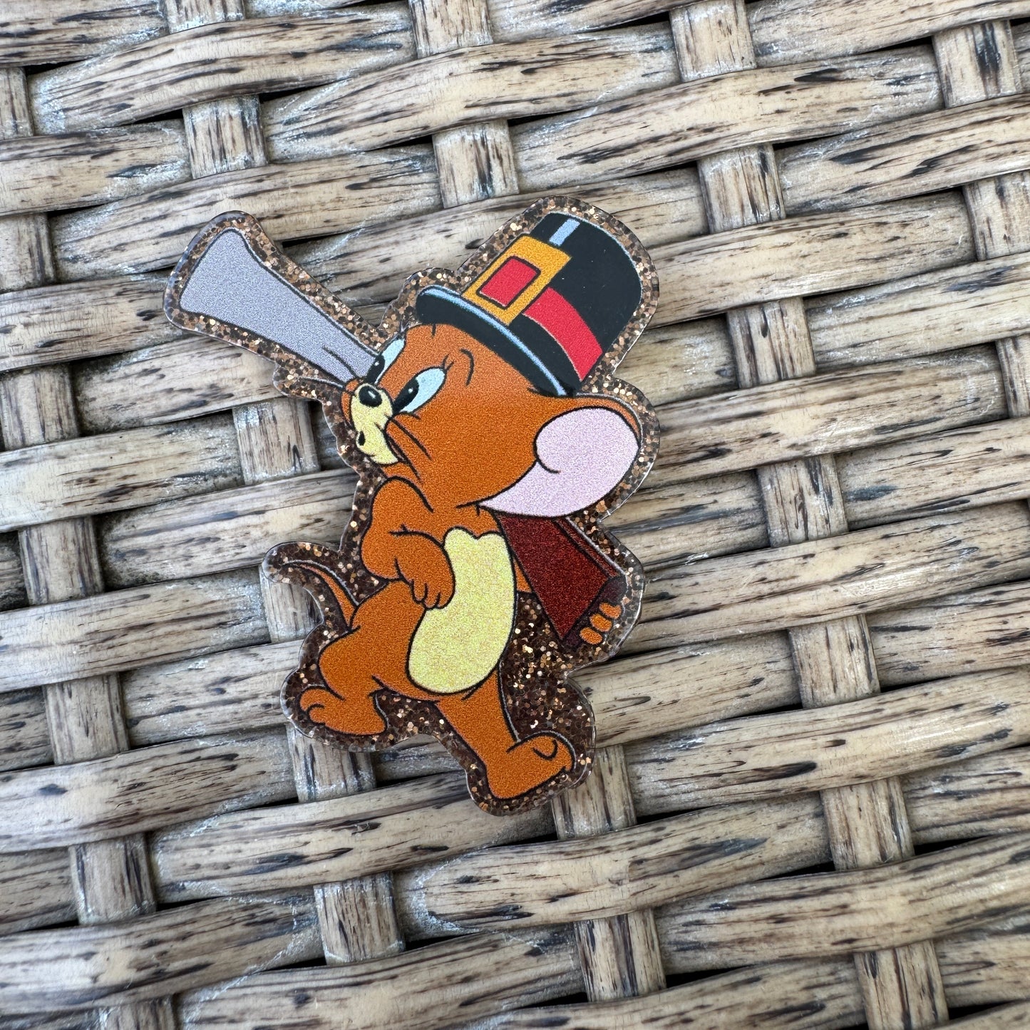 Tom and Jerry Mouse Flatback, Planar, Cabochon, Single Pc.
