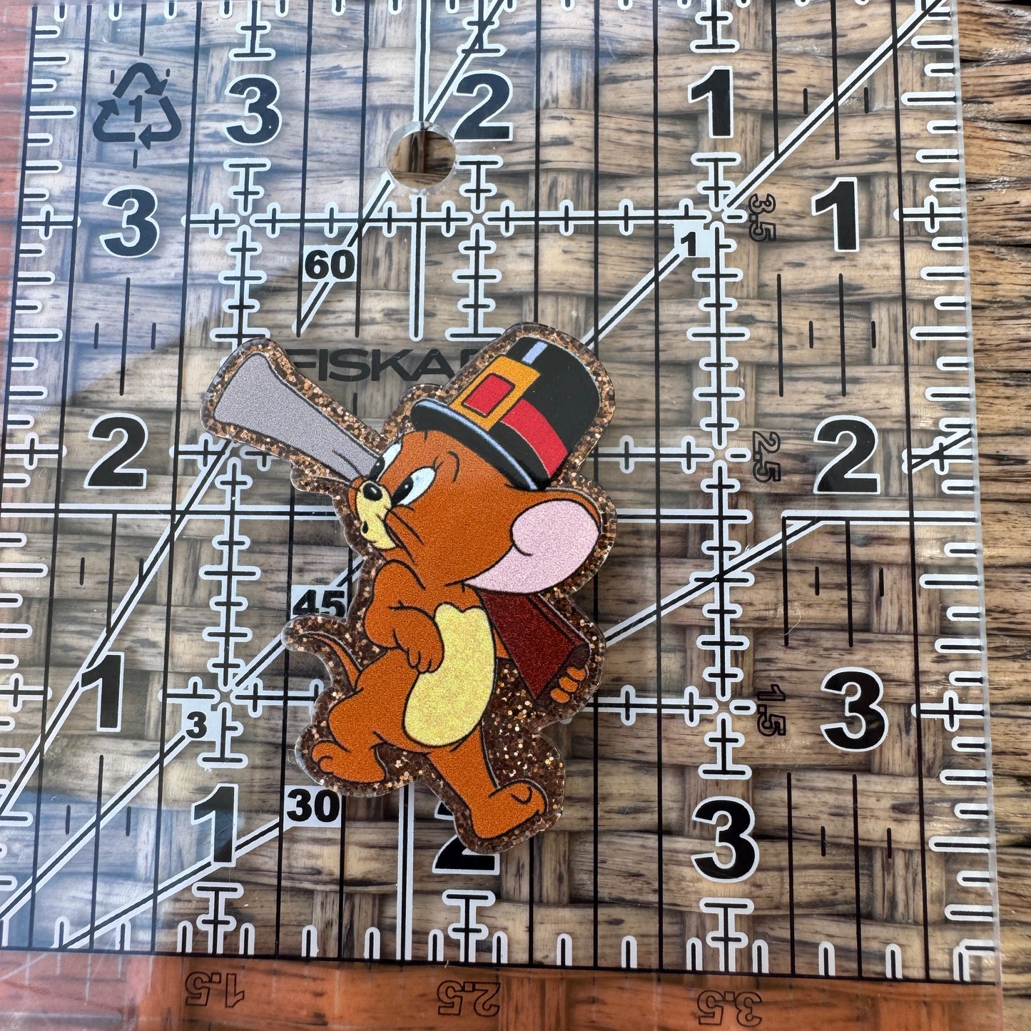 Tom and Jerry Mouse Flatback, Planar, Cabochon, Single Pc.