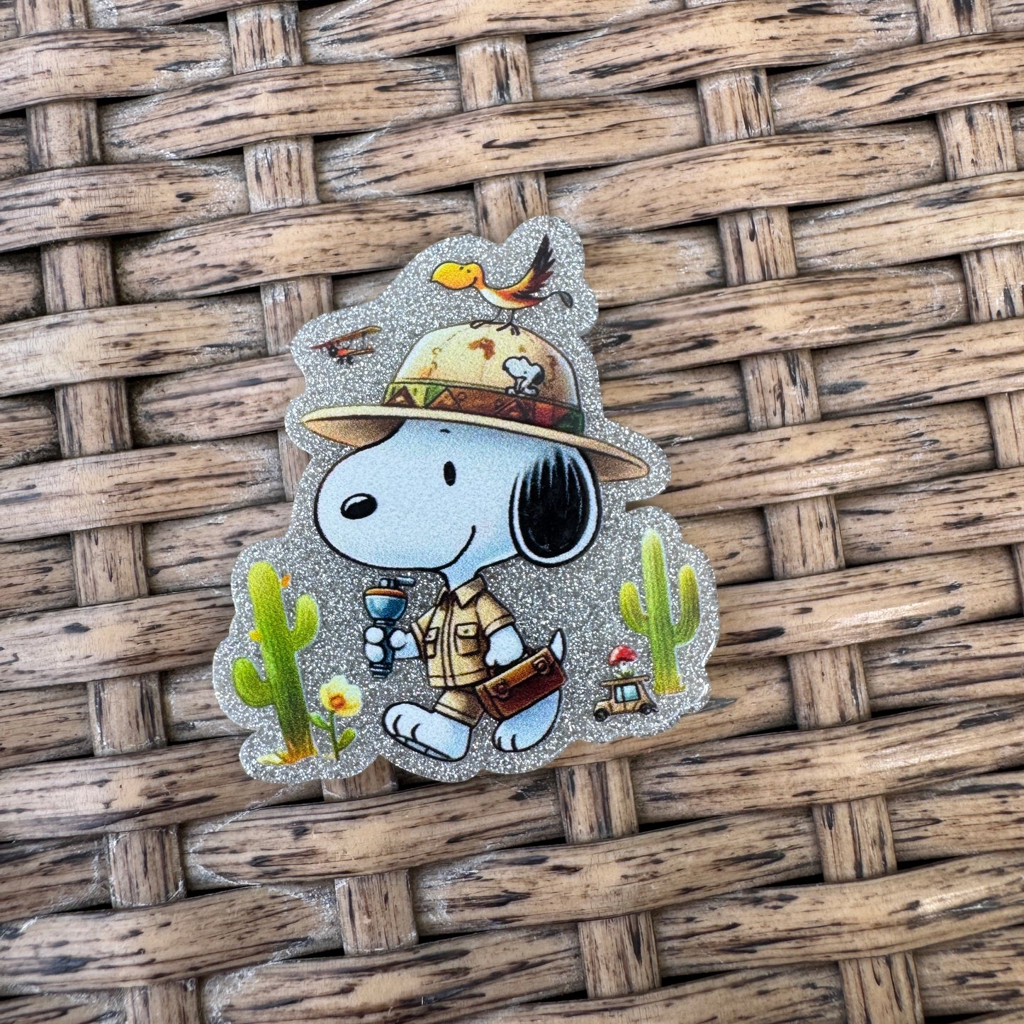 Snoopy Flatback, Planar, Cabochon, Single Pc.