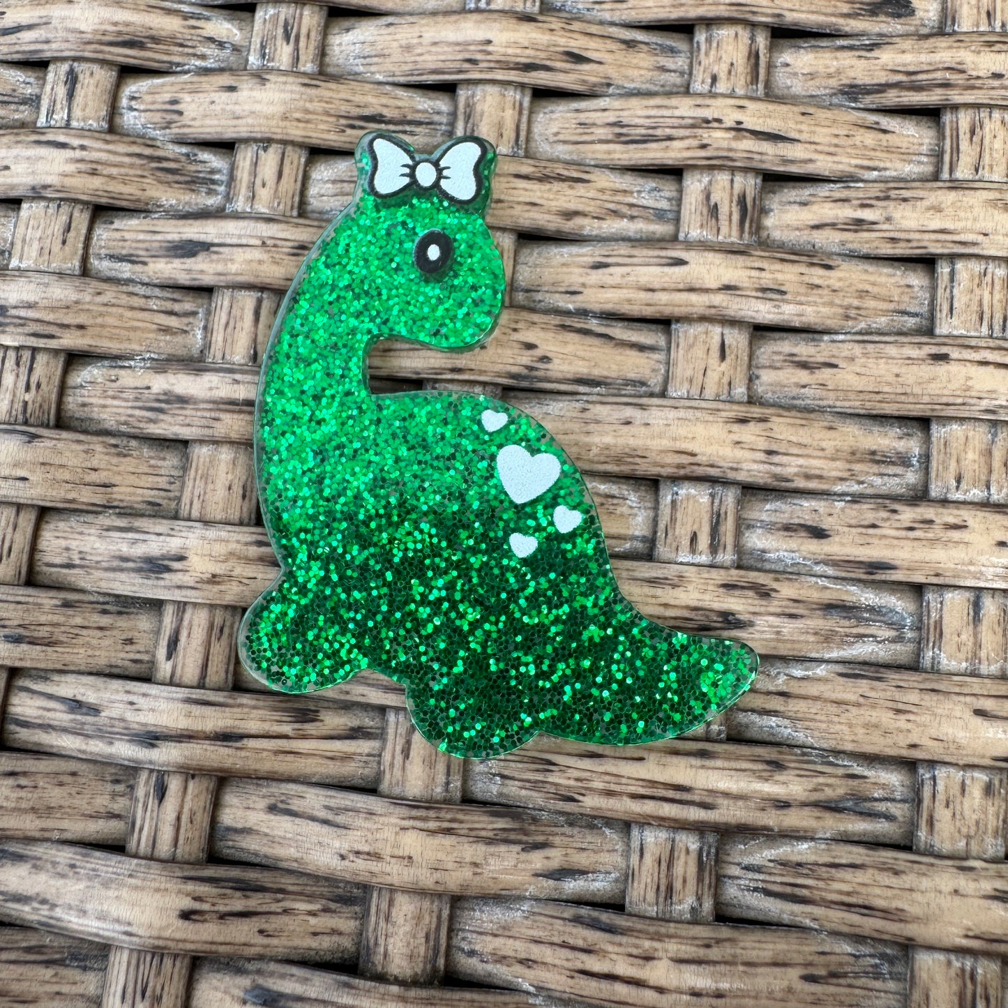 Green Dino, Flatback, Planar, Cabochon, Single Pc