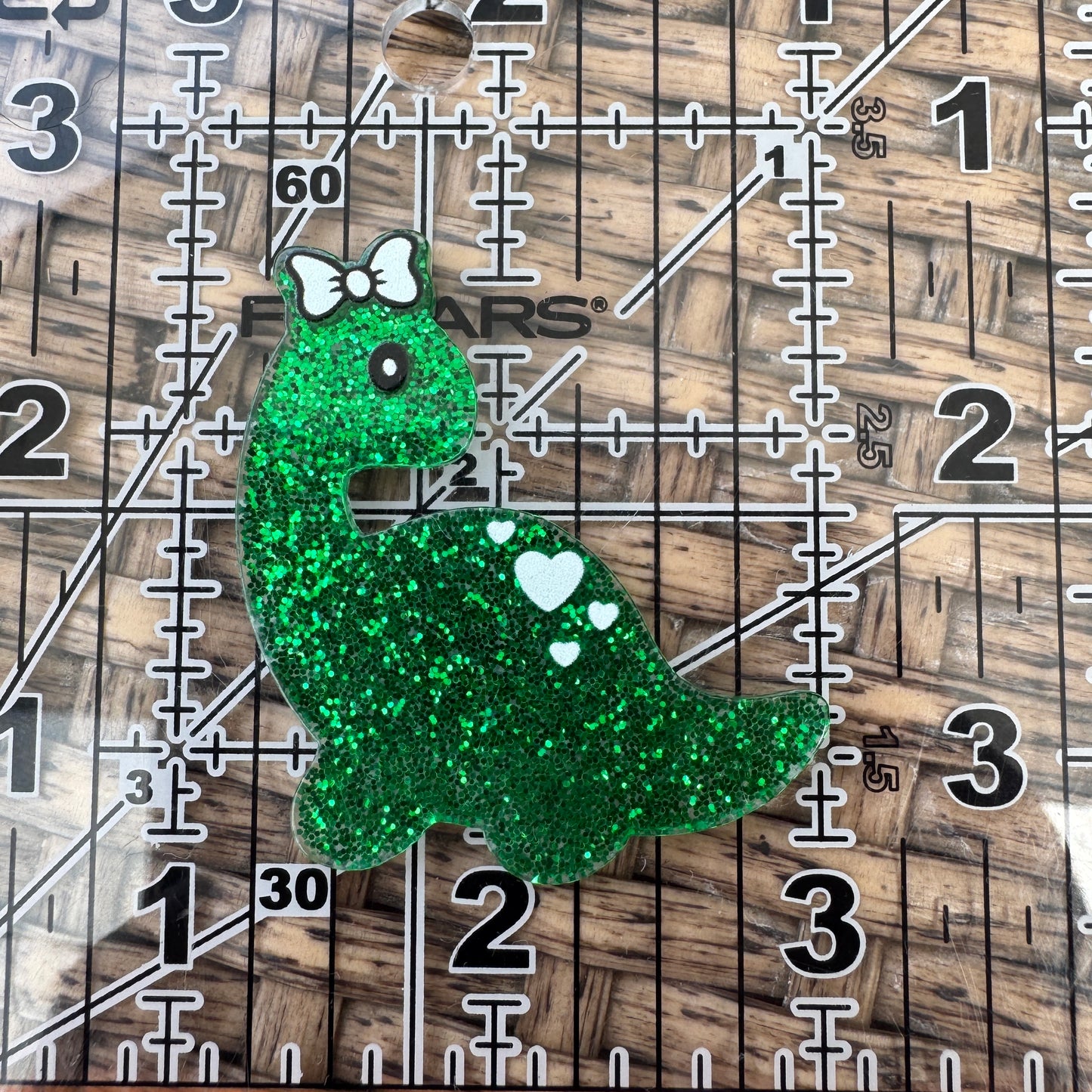 Green Dino, Flatback, Planar, Cabochon, Single Pc
