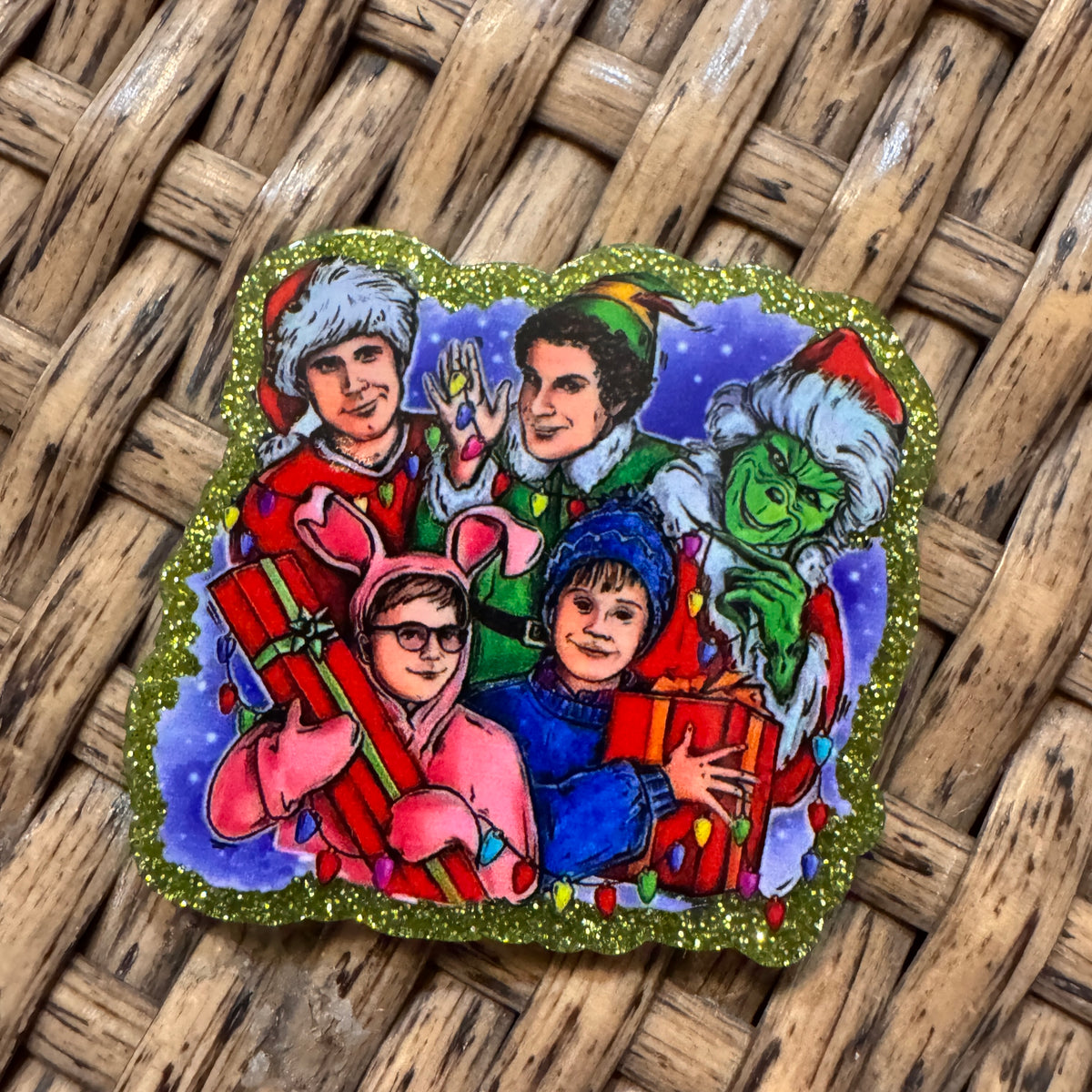 Acrylic Flatback Craft Embellishment CHristmas TV Characters
