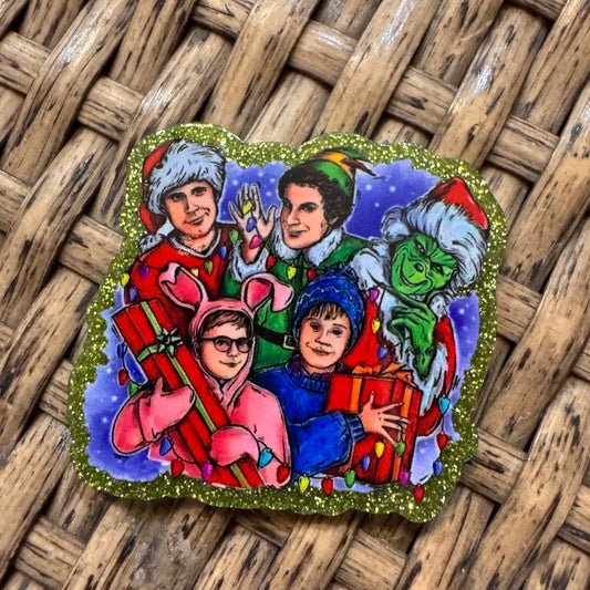 Acrylic Flatback Craft Embellishment CHristmas TV Characters
