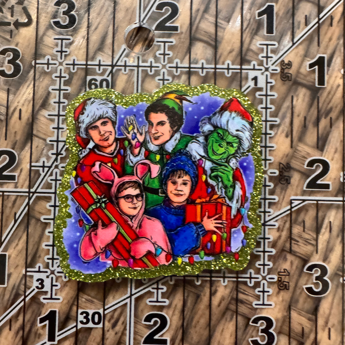Acrylic Flatback Craft Embellishment CHristmas TV Characters