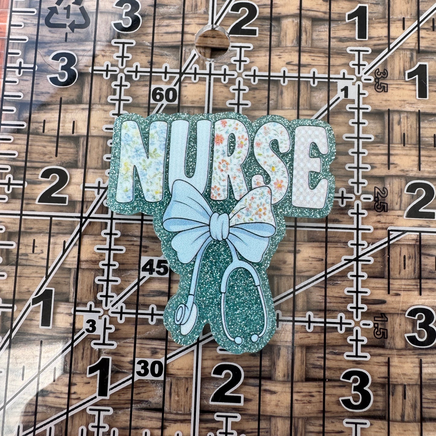 Nurse, Glitter Flatback, Planar, Cabochon, Single Pc