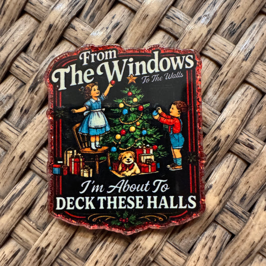 Acrylic Flatback Craft EmbellishmentWindow To the Walls  Deck These Halls