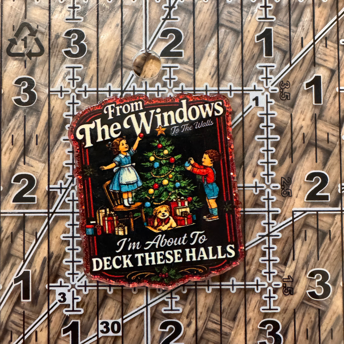 Acrylic Flatback Craft EmbellishmentWindow To the Walls  Deck These Halls