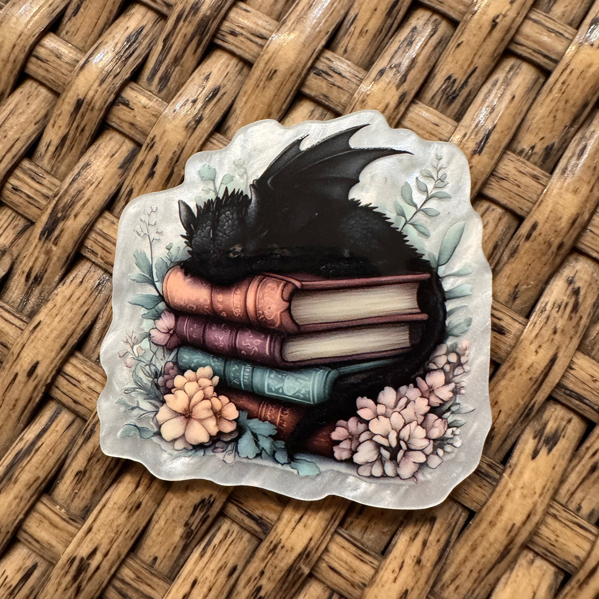 Acrylic Flatback Craft Embellishment Book Dragon