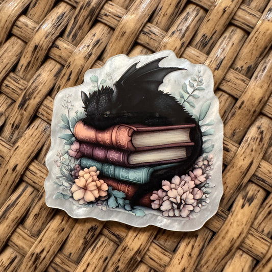Acrylic Flatback Craft Embellishment Book Dragon