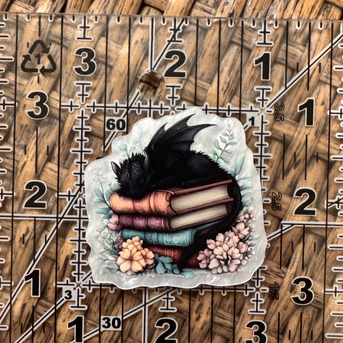 Acrylic Flatback Craft Embellishment Book Dragon