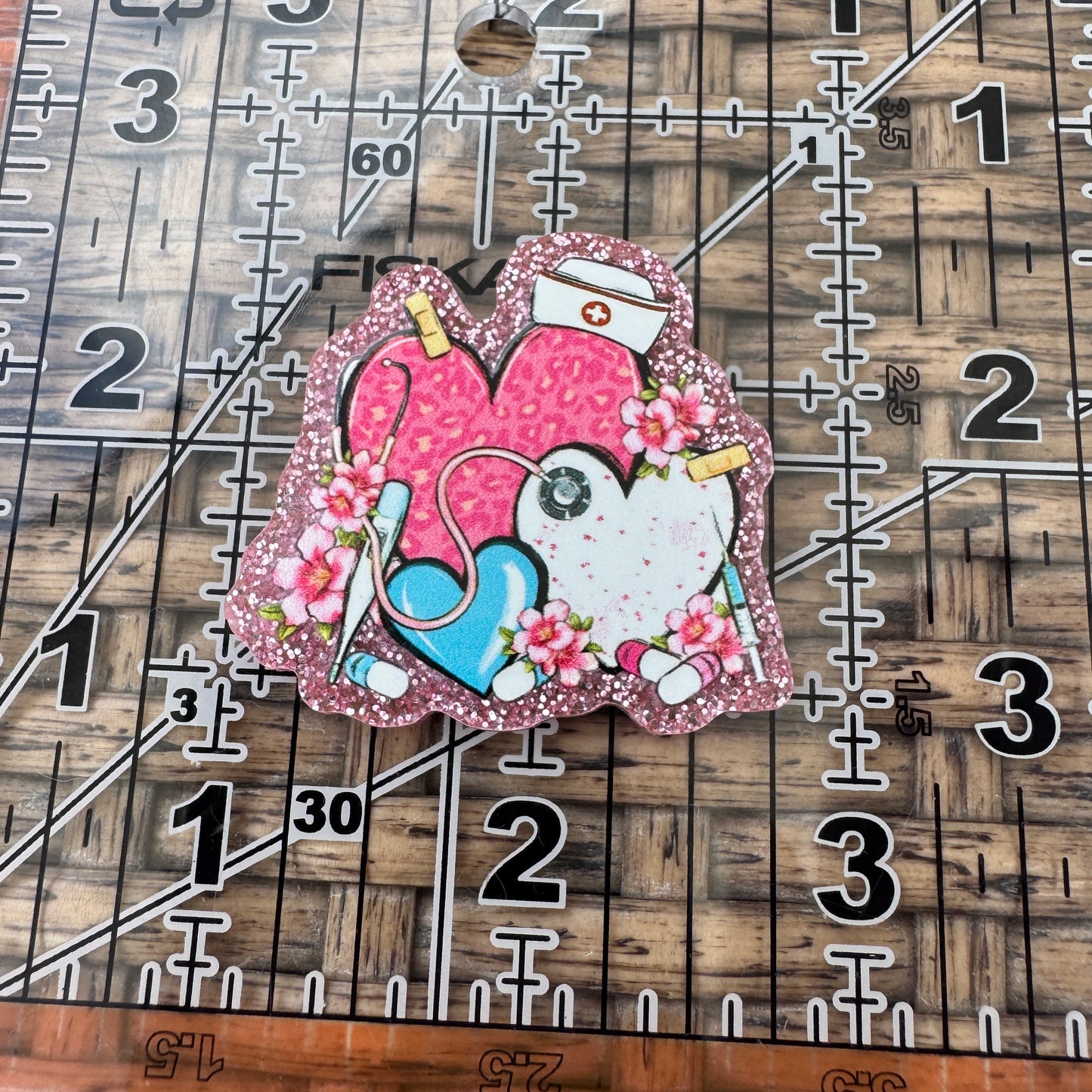 Medical Supplies and Hearts, Taylor Swift, Glitter Flatback,  Planar, Cabochon, Single Pc