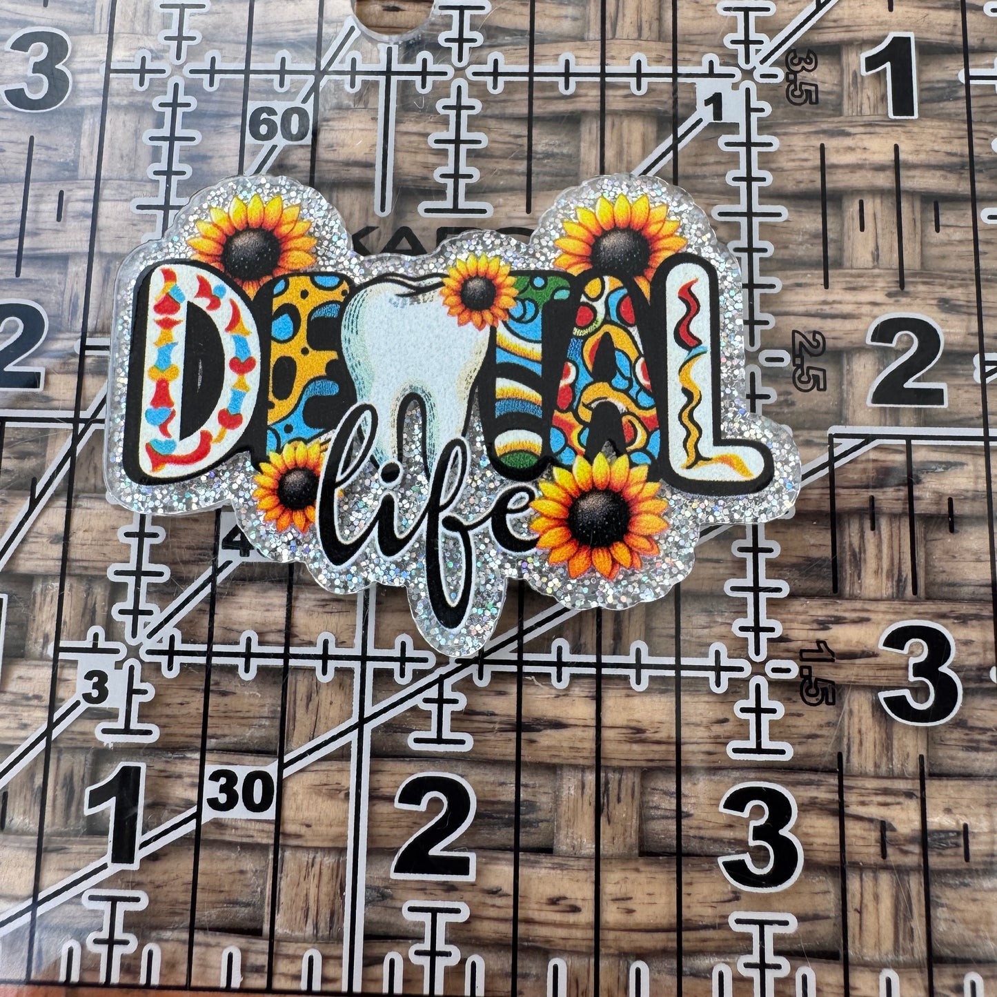 Dental Life, Glitter Flatback,  Planar, Cabochon, Single Pc