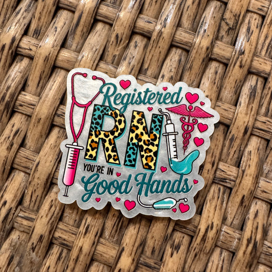 Acrylic Flatback Craft Embellishment - You are RN Good Hands Medical