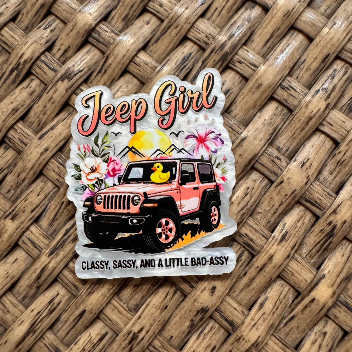 Acrylic Flatback Craft Embellishment - Jeep Girl