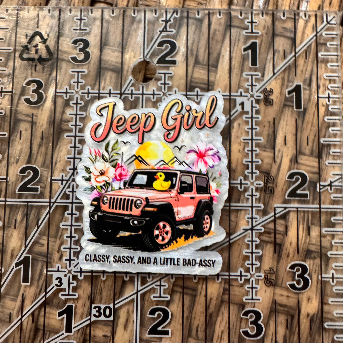 Acrylic Flatback Craft Embellishment - Jeep Girl