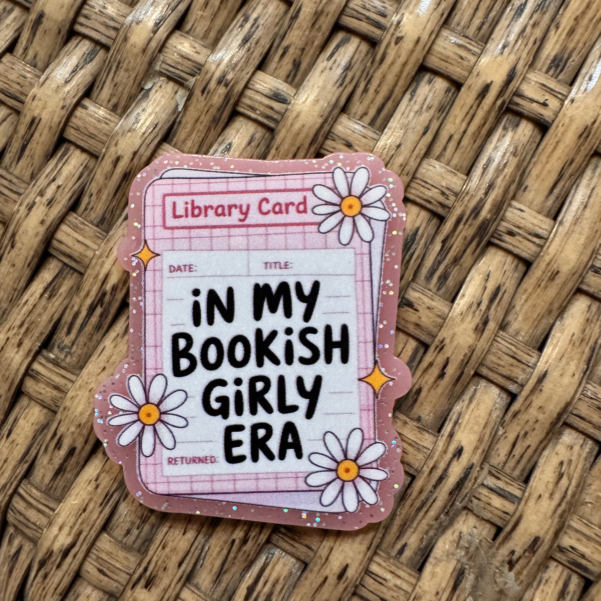 Acrylic Flatback Craft Embellishment - Bookish Girly