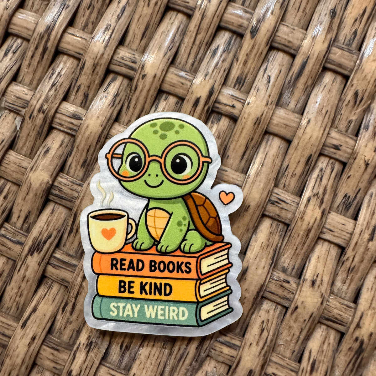 Acrylic Flatback Craft Embellishment - Reed Books Stay Weird