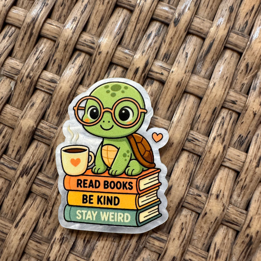 Acrylic Flatback Craft Embellishment - Reed Books Stay Weird