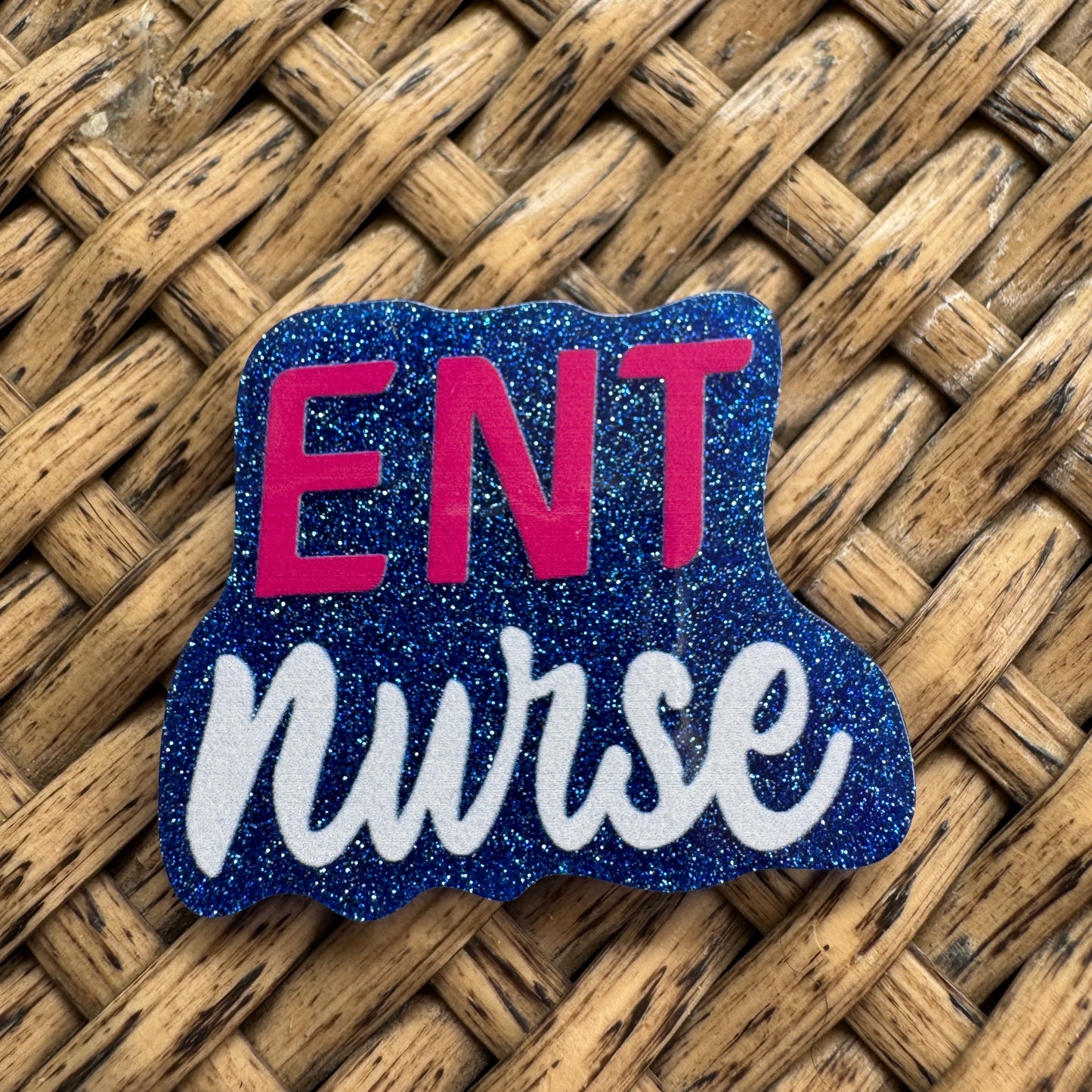 ENT Nurse, Medical, Glitter Flatback,  Planar, Cabochon, Single Pc