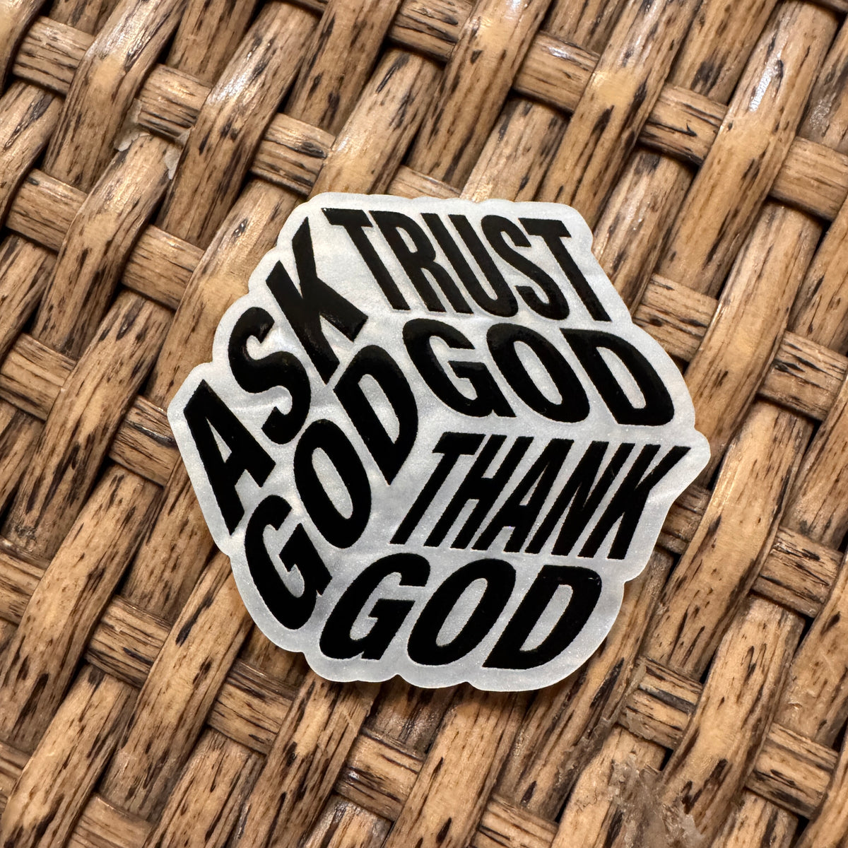 Acrylic Flatback Craft Embellishment - God