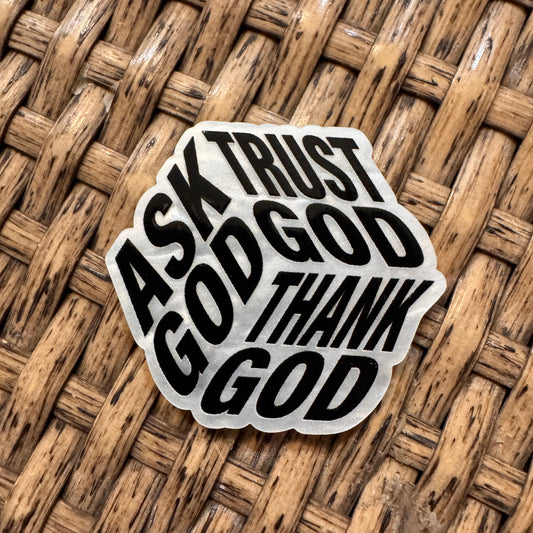 Acrylic Flatback Craft Embellishment - God