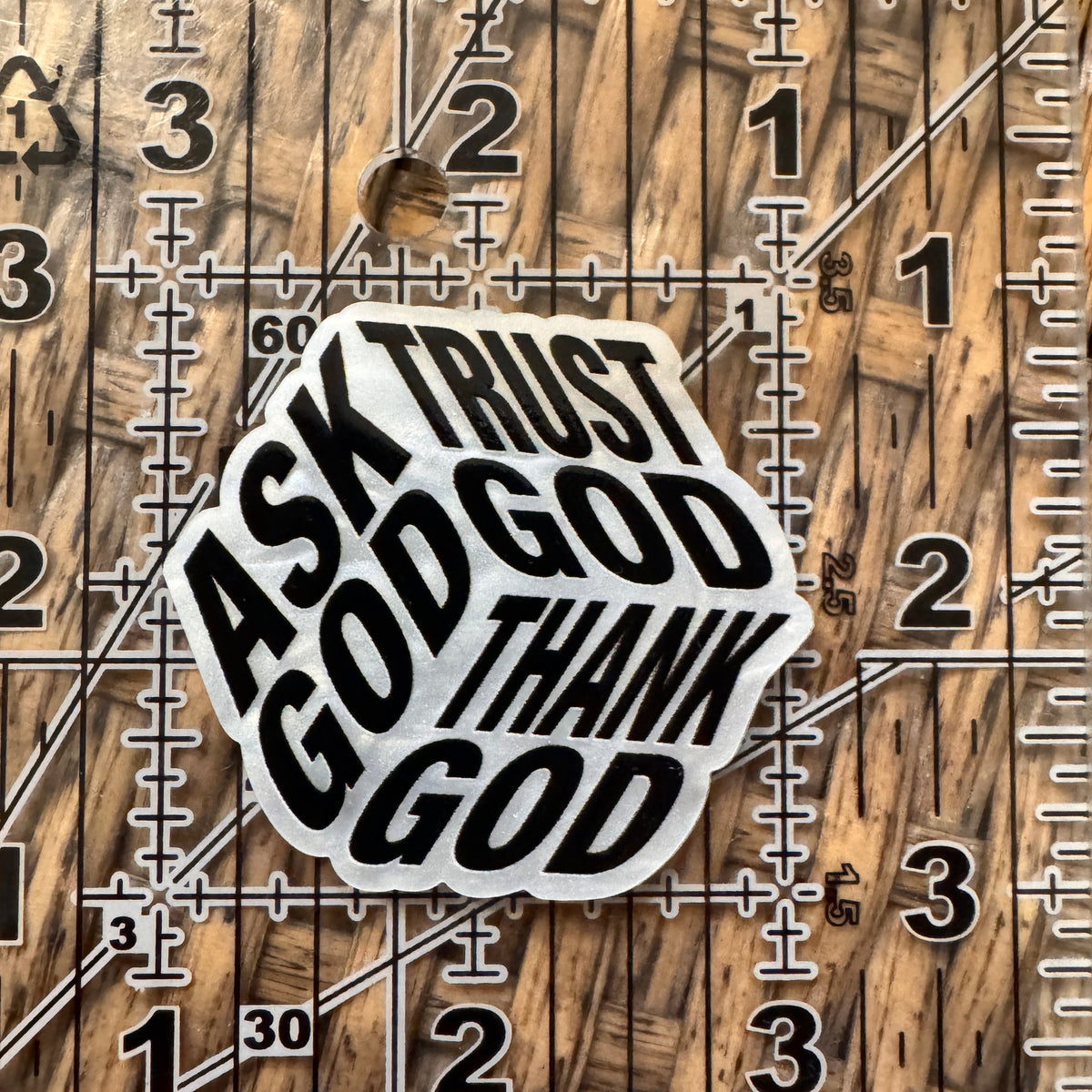 Acrylic Flatback Craft Embellishment - God