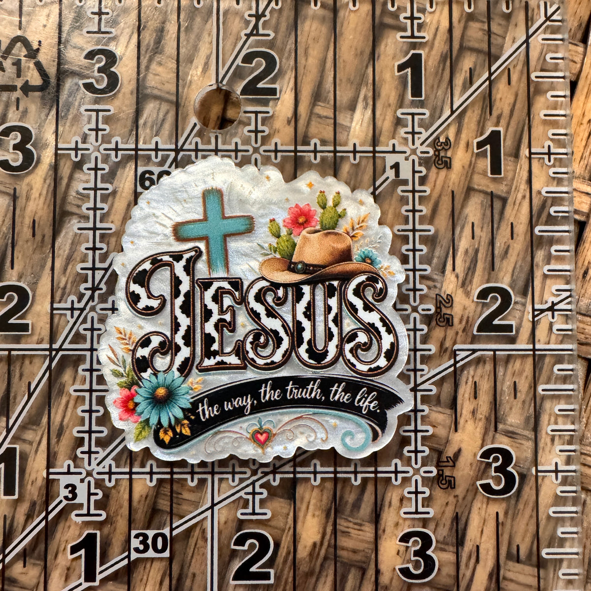 Acrylic Flatback Craft Embellishment - Jesus is the way