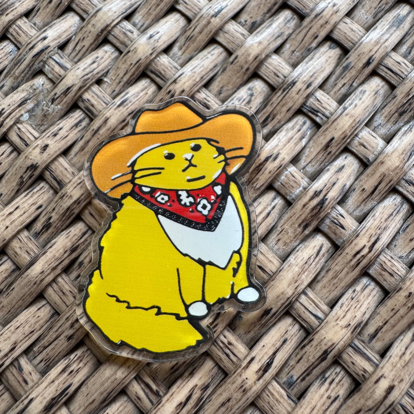 Cowboy Grumpy Cat, Glitter Flatback,  Planar, Cabochon, Single Pc