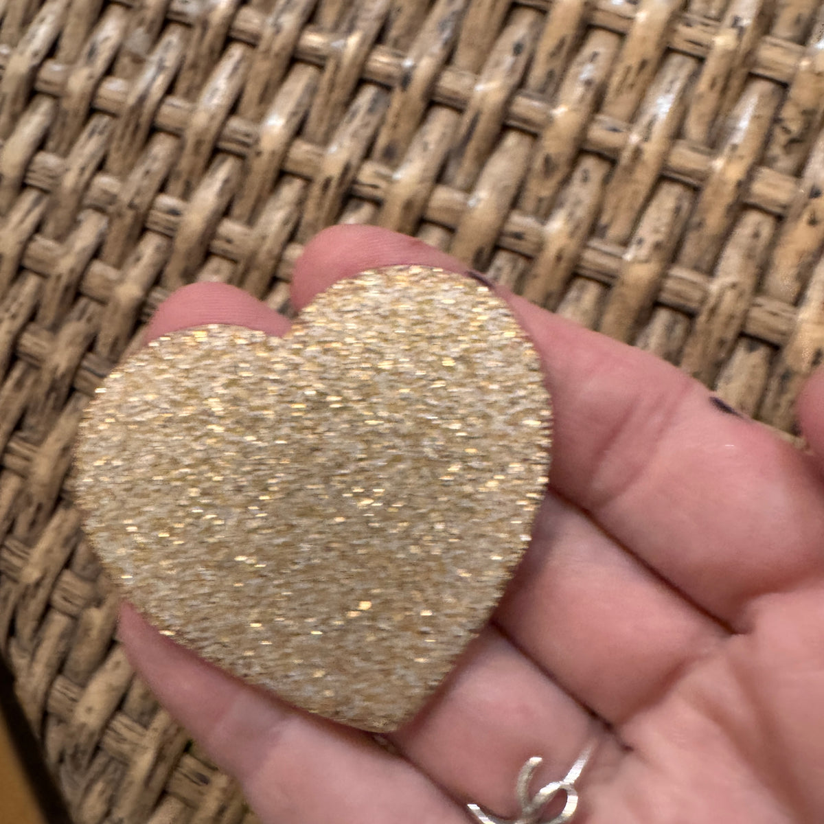 Acrylic Flatback Craft Embellishment - Yellow Gingham Heart